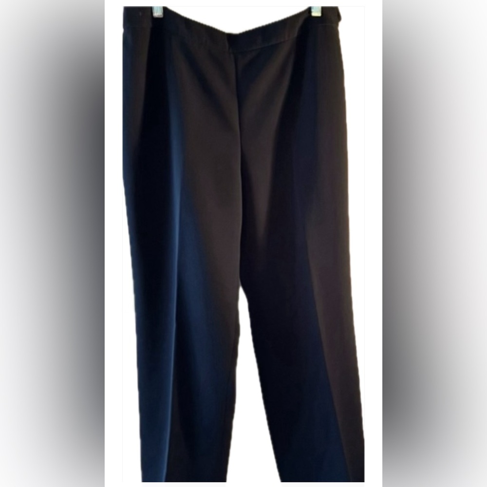 Jones wear lined black slacks full leg career business dress size 10